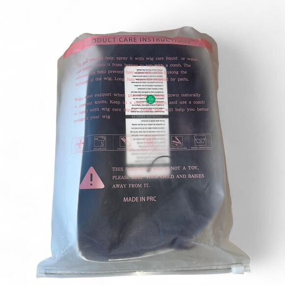 Wavy Purple Shoulder-Length Wig w/ Bangs - Picture 5 of 5